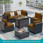 12Pcs Stretch Patio Cushion Covers, Outdoor Couch Covers Replacement, Outdoor - Image 4