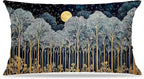 Rustic William Morris Inspired Forest Green Moon Decor Pillow Covers 12x20 by Unknown