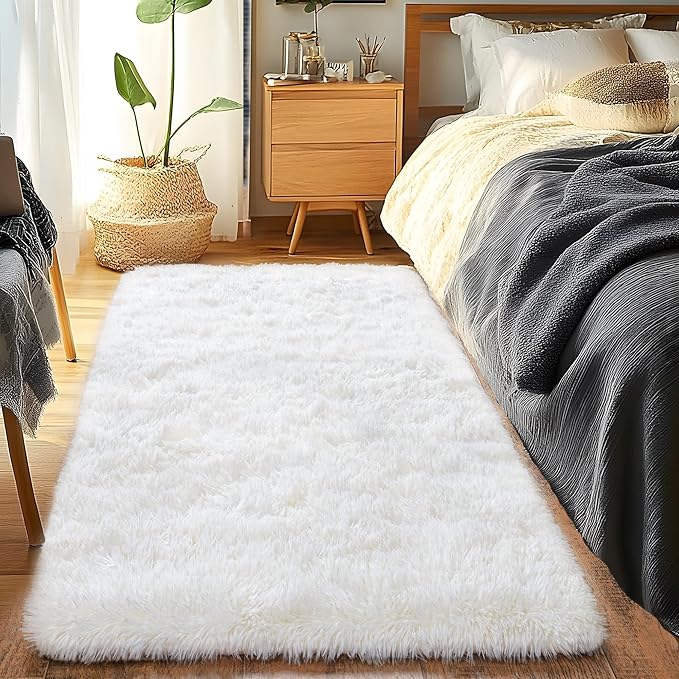 Runner Rugs for Bedroom 2x6 Rug Runners for Hallways Non Slip Soft Shag Bedside - Image 3