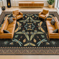 Hazo Haus Large Black Rug for Living Room by HazoHaus