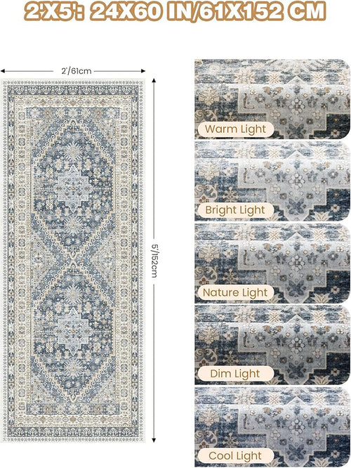 2x5 Rug Runner Washable for Entryway, Soft Bathroom Rugs - Image 2