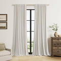 Guken Light Beige Extra Long 100% Blackout Curtains 120 Inch Length 2 Panels Set by Guken