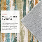 Lansny Modern Abstract Small Area Rug Indoor 3x5 Washable Rug Non-Slip Soft - Image 7