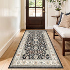 Washable 3x6 Hallway Runner Rug: Non-Slip Low Pile Rug by TOPRUUG