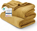 Bedsure GentleSoft Fleece Throw XL Blanket Yellow by BEDSURE