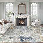 Abstract Rug 8x10 Large Living Room Rugs Neutral Modern Washable Area Rugs by Soalmost