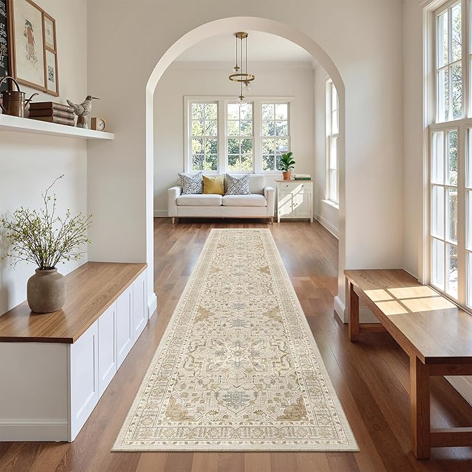 Madane Runner Rugs for Hallway 2x10 Long Washable Non-Slip Hallway Runner Rug by Madane