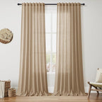 Nanspring Sand Beige Curtains 96 Inches Long by Nanspring