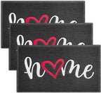 EARTHALL Door Mat 3-Pack Outside Inside Home Doormat 30"x17.5" Durable Floor by EARTHALL