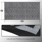 SAND MINE Reversible Mats, Plastic Straw Rug, Modern Area Rug, Large Floor Mat Rug for Outdoors, RV, Patio, Backyard, Deck, Picnic, Beach, Trailer, Camping (9' x 18', Black & Grey)
