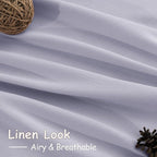 Nanspring Lavender Purple Linen Curtains 96 Inches Long - Image 4