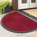 Smiry Half Circle Front Door Mat Outside Entrance, Heavy Duty Sturdy Natural by Smiry