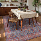 Washable Area Rug 4' x 6' Vintage Traditional Persian Mat - Image 3