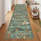 Washable 2'6x12 Hallway Runner Rug: Soft Entryway Kitchen Floral Runners Non - Image 8