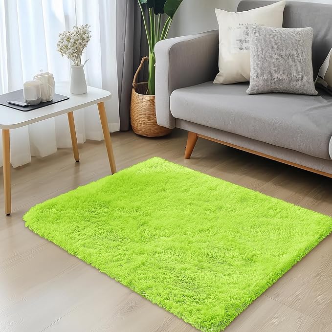 OLANLY 2x3 Machine Washable Small Bedside Rug, Soft Fluffy Shaggy Entryway - Image 3