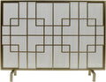 Christopher Knight Home Dorothy Modern Single Panel Iron Firescreen, Gold Finish