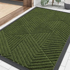 Smiry Front Door Mat Outside Entrance, Heavy Duty Sturdy Natural Rubber Doormat by Smiry