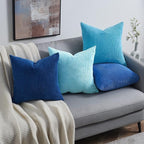 Topfinel Blue Decorative Throw Pillow Covers 16x16 Inch Set of 4, Soft Accent - Image 3