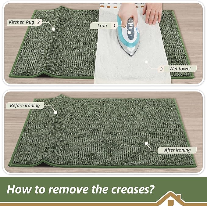 BEQHAUSE Kitchen Rugs and Mats 2PCS, Non-Slip Kitchen Mats - Image 9