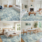 6x9 Area Rugs for Living Room Washable Rug: Anti-Skid Abstract Modern Living - Image 3