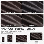 Nanspring Cocoa Coffee Linen Blend Light Filtering Back Tab Curtains 108 Inches - Image 4