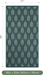 Martex Restore Fern Ogee Bath Towel – Soft, Absorbent, Moisture-Wicking and Quick to Dry – Lightweight for Everyday Use – Comfortable Feel with Convenient Loop for Hanging – 30" x 56" – Jade