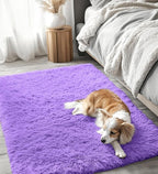 OLANLY 3x5 Machine Washable Small Bedside Rug, Soft Fluffy Shaggy Rugs - Image 3