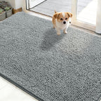 OLANLY Dog Door Mat for Muddy Paws 50x30, Absorbs Moisture and Dirt, Absorbent by OLANLY