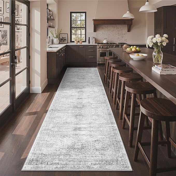 3x12 Runner Rug for Hallway, Non-Slip Long Bathroom Rugs Runner for Kitchen - Image 5