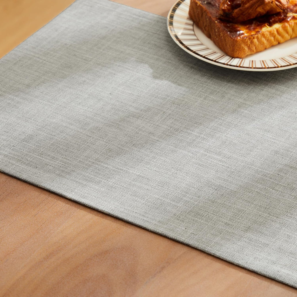 ZeeMart Rustic Cotton Linen Table Runner, 13x72 Inches Light Grey