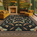 Black Washable 7x9 Large Area Rugs - Image 6
