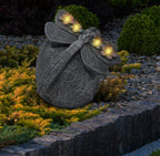 Solar Dragonfly LED Garden Statue, Lighted Dragonfly Rock Figurine
