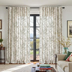 jinchan Linen Floral Curtains 100 Inch Extra Wide - Image 5