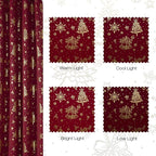 NICETOWN 2 Panels Christmas Red Curtains 42 x 84 Inch, Xmas Home Decor - Image 7