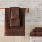 Hawmam Linen Towel Set, Turkish Cotton, 6 Pack, Brown