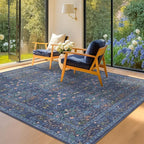 Dark Navy Blue Living Room Rug 5x7 Area Rug - Image 8