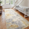 4x12 Washable Kitchen Runner Rug: Modern Abstract Wide Runners by Ksrau