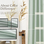 Extra Long Aqua Green Linen Curtains 120 Inch - Image 3