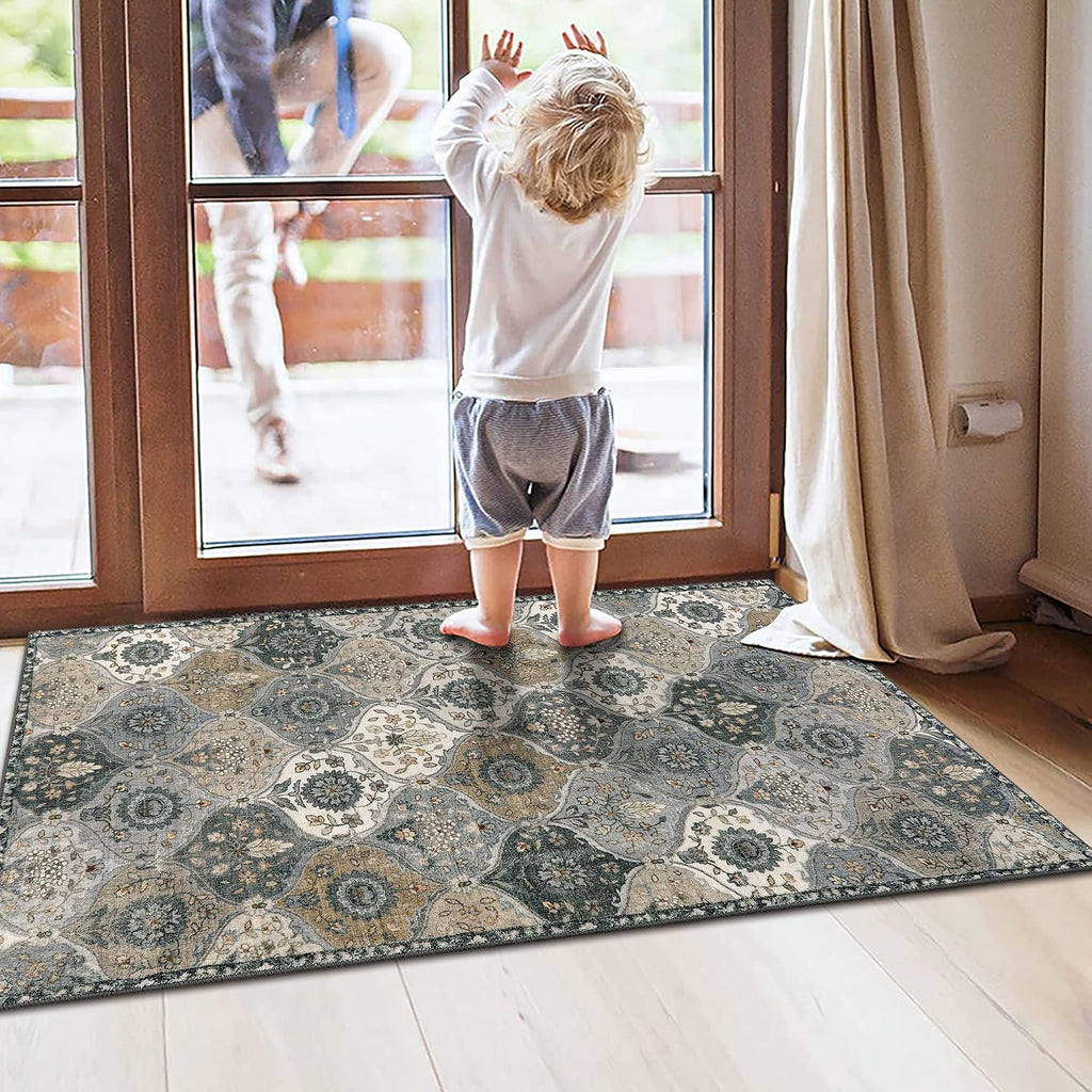Lahome Moroccan Small Area Rug, 2x4 Rugs for Entryway Kitchen Bedside