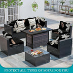 12Pcs Stretch Patio Cushion Covers, Outdoor Couch Covers Replacement, Outdoor - Image 4