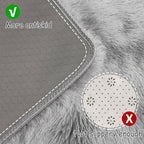 Tie Dye Grey Fluffy Rug for Bedroom 4x6ft Soft Shag Area Rug Mat Bedside Throw - Image 4