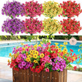 Artificial Flowers for Outdoors, 16 Bundles UV Resistant Realistic Faux Silk Flowers, Fake Plants for Outside Planter Front Porch Patio Balcony Window Box Garden Yard Farmhouse