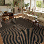Lahome Modern Geometric Easy Jute Carpet, 6x9 Area Rugs by Lahome
