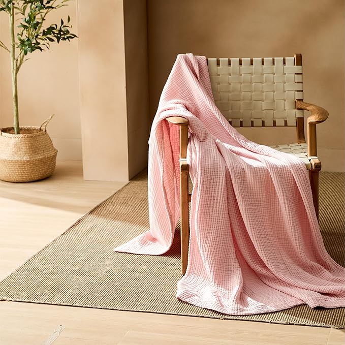 Bedsure 100% Cotton Muslin Throw Blanket Twin XL - Image 8