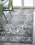 Unique Loom Richmond Collection Area Rug - Medallion (2' x 3' 1" Rectangle, Dark Gray/ Ivory)