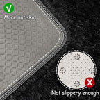 2x5 Bedside Area Rugs for Bedroom Soft Fluffy Shag Black Rug for Hallway - Image 4