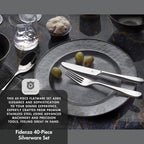 Danialli Silverware Set for 8, 18/10 Stainless Steel (40-Piece, Fidenza)