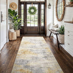 4x10 Washable Kitchen Runner Rug: Modern Abstract Wide Runners by Ksrau