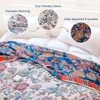 MSGKV Boho Throw Blanket 60"x80" 100% Cotton Floral Blanket - Image 3