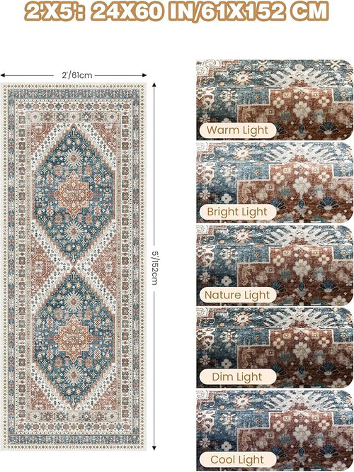 2x5 Rug Runner Washable for Entryway, Soft Bathroom Rugs - Image 2